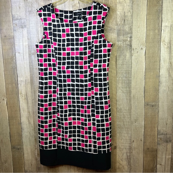 Voir Voir Dresses & Skirts - Voir Voir Size 10 Sleeveless Block Print Back Zippered Dress
